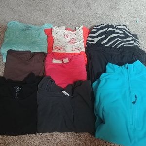2 T-shirts,1sweater,4 tank tops,1 dress,1skirt